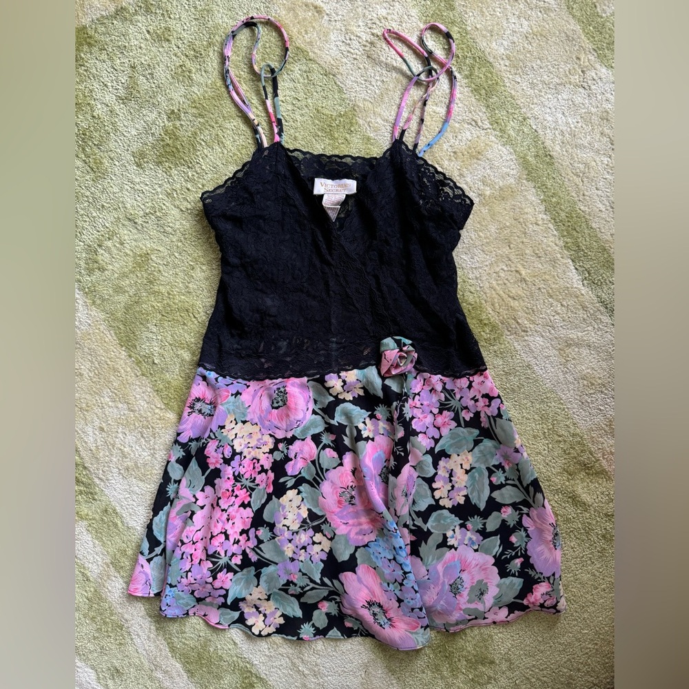 Victoria’s Secret lace and silky slip